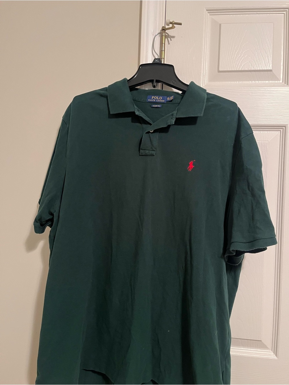 Ralph Lauren Dark Green Polo with Red Pony Embroidery